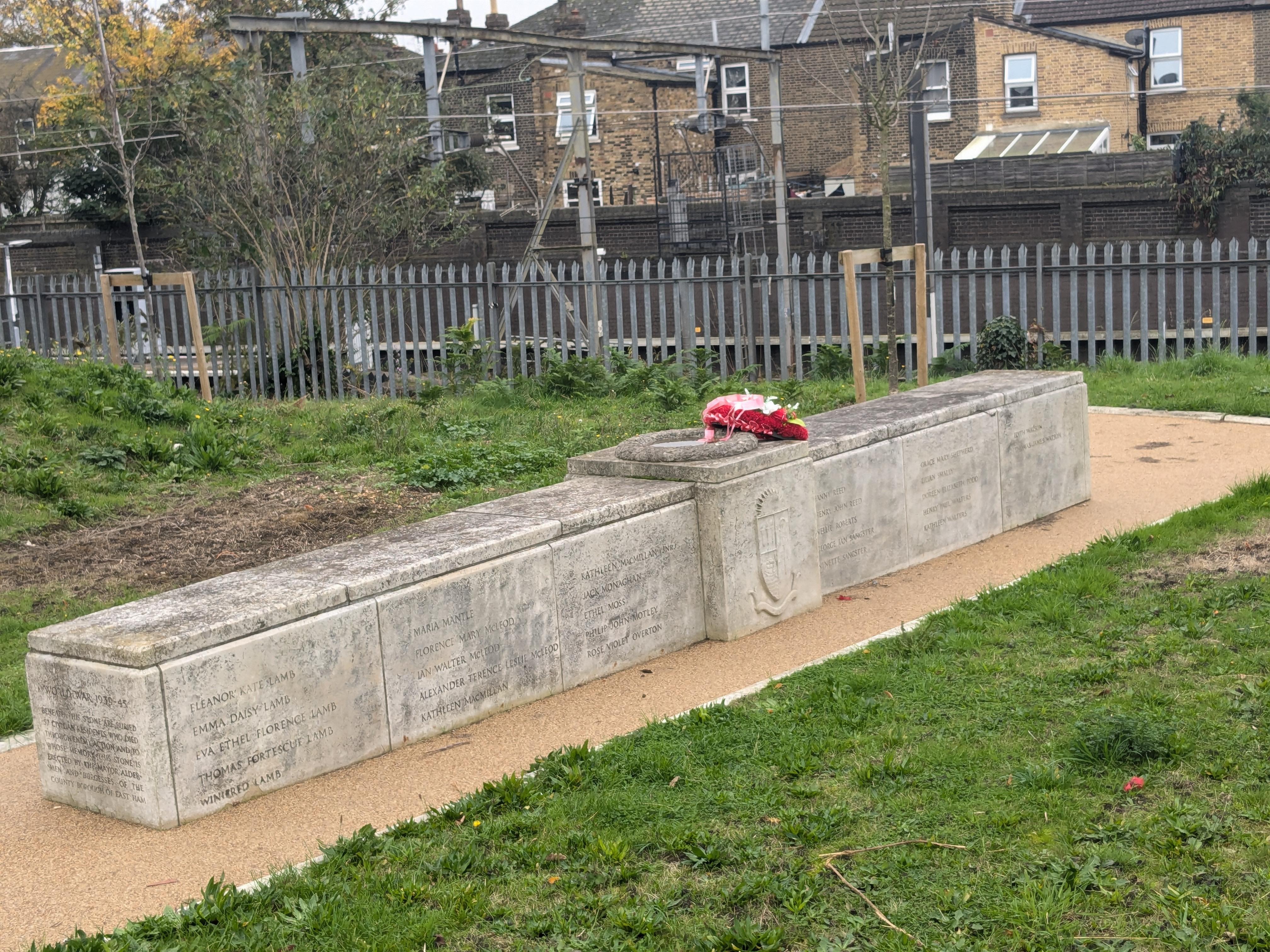 World War II Commemorative Monument at Manor Park Cemetery
